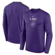 LSU Nike Courtside Dri-Fit Practice Long Sleeve Tee